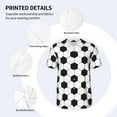 thumbnail image 5 of Fotbe Soccer Ball Baseball Jersey Shirt for Men and Women, Casual Short Sleeves Button Down T-Shirt-Small, 5 of 9
