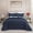 1 - Polar Night - Paisley Stitched-Extra Wide Super King (128" x 120"), variant on Extra Wide Super King (128" x 120") 2 - Polar Night - Damask Stitched Bedding Set