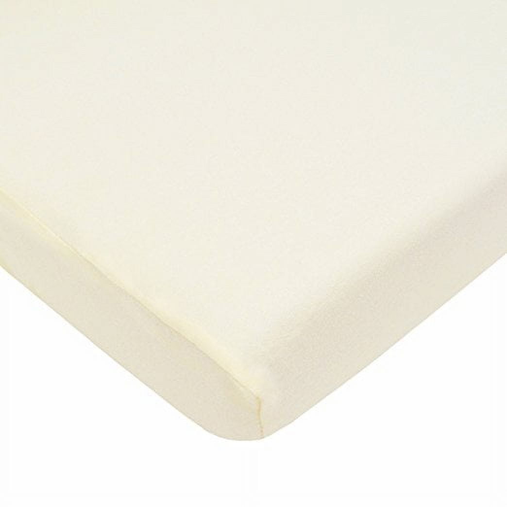 TL Care 100% Natural Cotton Fitted Mini Crib Sheet 38" x 24" - Soft & Breathable Small Nesting Portable Crib Sheet, Fits Pack N Play Mattresses, Cream, for Boys & Girls