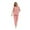 Pink, variant on LYMAYTER Women Medical Uniform Summer 2 Piece Nurse Uniform for S-2XL V-Neck Fast Drying Nurse Esthetician Workwear Set