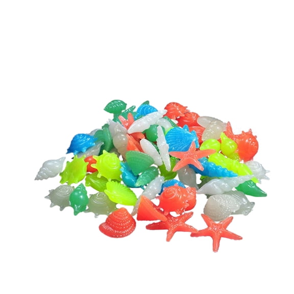 EXHUMKY Night Glow Aquarium Resin Stones, Assorted Color Decorative Ornaments for Fish Tank, Garden, and Home Decoration