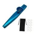 thumbnail image 2 of Yinanstore Kids Kazoo Flute Mouthpiece Dustcover Wind Instrument with Diaphragms Musical Instrument for Birthday Children Daily Practice Blue, 2 of 8