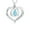 Aquamarine, variant on Heart Shape Diamond Necklace- Pear Cut Ruby Pendant Necklace in 925 Sterling Silver- July Birthstone- Mother's Day Necklace