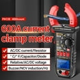 thumbnail image 2 of ANENG ANENG PN128 Digital Clamp Meter with True RMS, 4000 Counts, Measures AC/DC Voltage, Current, Resistance, Capacitance, Frequency, Temperature, Diode Test, NCV, Backlit LCD, Red (Battery Not, 2 of 7