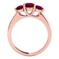 thumbnail image 4 of 1.25 Ct. Ttw Halo Antique Design Created Ruby And Diamond Engagement Ring In 14K Rose Gold, 4 of 7