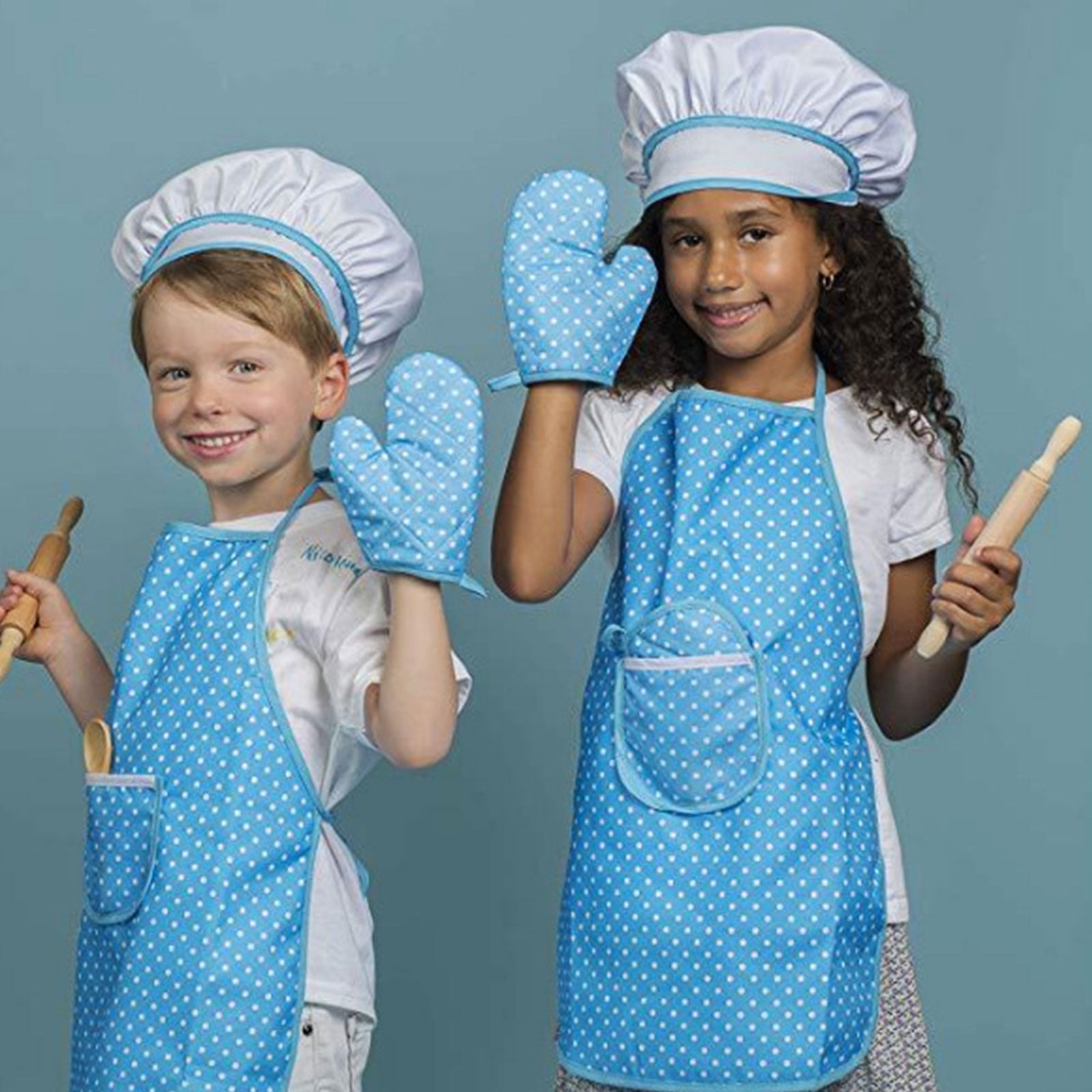 Nutrichef Kids Cooking & Baking Set Complete Set for Girls & Boys, Includes Little Chef's Apron