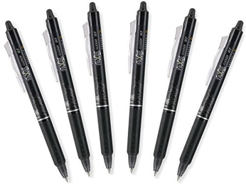 Erasable Gel Pens Fine Point Black Ink 8 Pack Pilot FriXion Clicker 0.7mm