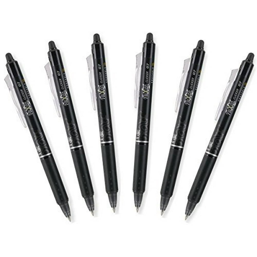 Pilot FriXion Clicker 0.7mm, Erasable Gel Pens, Fine Point, Black Ink