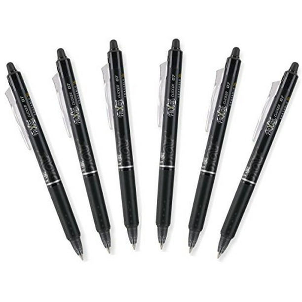 Pilot FriXion Clicker 0.7mm, Erasable Gel Pens, Fine Point, Black Ink