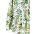 thumbnail image 5 of DARING DIVA Plus Size Short Sleeve Square Neck Maxi Floral Dress 3X Green, 5 of 6