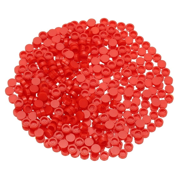 455 Pcs Flat Blocks Bulk, 1x1 Round Dark Red Classic Tiles Smooth Surface Mini Building Blocks Accessories Compatible Bricks Kits for Building Floor Walls Mosaic Pixel Arts