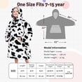 thumbnail image 6 of Solaris Deluxe Reversible Fleece Oversized Blanket Sweatshirt with Hood Super Soft Warm Large Plush Sleeved Throws for Kids 7–15 years old, 6 of 6