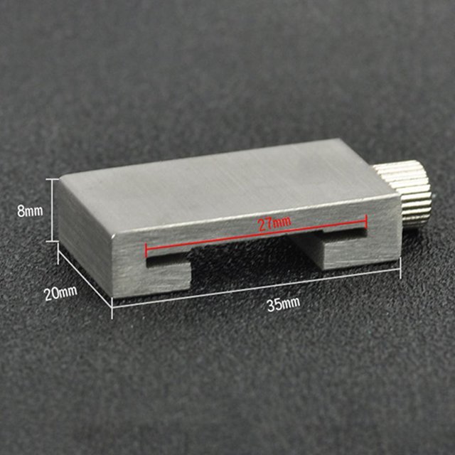 Localizador De Regla Bloque localizador limitador de regla de acero al carbono para marcar líneas de carpintería (26 mm)