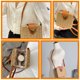 thumbnail image 3 of OHOIOLLA Bandolera De Paja A Mano Beige Para Mujer Con Simple, 3 of 8
