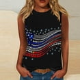 thumbnail image 2 of VerPetridure American Flag Print Tank Tops Women USA Stars Stripes Patriotic T Shirt Summer Loose Vest Tees, 2 of 5