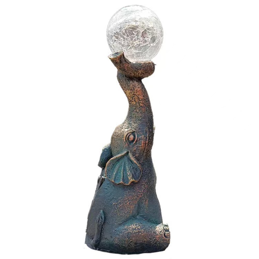 Estatua de elefante dorado de 14 cm, elefante de la suerte Feng Shui