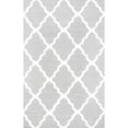 thumbnail image 1 of Nuloom 6' x 9' Hand Hooked Marrakech Trellis Rug in Light Gray, 1 of 5