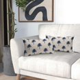 thumbnail image 2 of Blue Palm Tree Lumbar Pillow Covers 12X20 InchTropical Coconut Trees Coastal Plants Decorative Pillow Cases Set of 2 Summer Retro Cotton Linen Throw Pillows Home Decor For Sofa Couch Porch Outdoor, 2 of 6