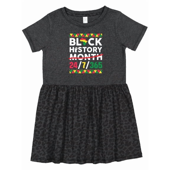 Inktastic Black History 24 7 365 Men Women Kids Black History Month Girls Toddler Dress