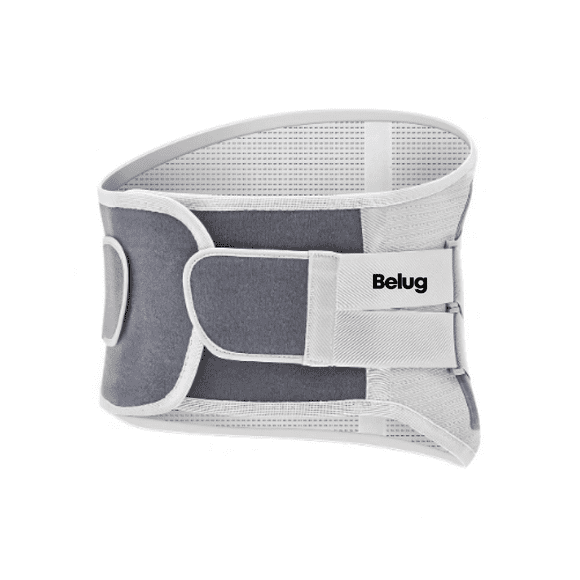 Faja Soporte Sacro Lumbar Con Varillas Ortopedica Lumbosacra talla xl Belug Gris, Blanco