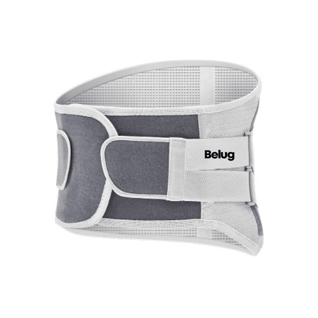 Faja Soporte Sacro Lumbar Con Varillas Ortopedica Lumbosacra talla xl Belug Gris, Blanco