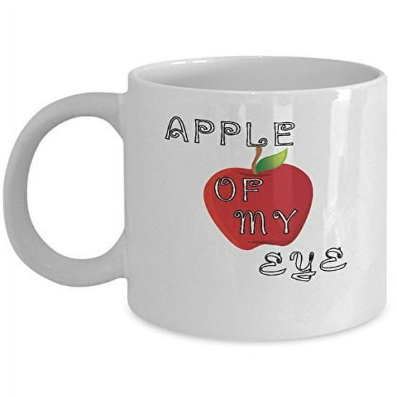 Cute Apple 11 oz Coffee Mug - For Fruit Lovers White Ceramic Gift
