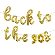 Back To The PriNst 80s Balloon Banner 80s 90s Party Banner Retro Party Balloon 80s Party Decorations 80s Party Supplies 80s Themed Party Hip Hop Party 80s Photo Backdrop (L BACK TO THE 90S Gold)