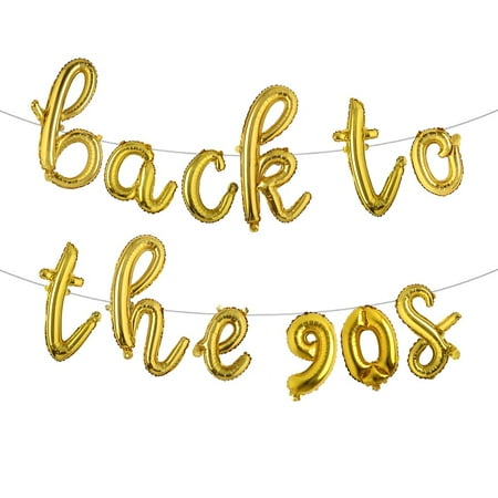 Back To The PriNst 80s Balloon Banner 80s 90s Party Banner Retro Party Balloon 80s Party Decorations 80s Party Supplies 80s Themed Party Hip Hop Party 80s Photo Backdrop (L BACK TO THE 90S Gold)