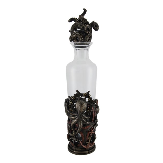 High Seas Spirit Nautical Steampunk Octopus Glass Spirit Decanter