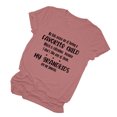 thumbnail image 2 of Camiseta con el alfabeto para mujer con cita peculiar, cuello redondo, mangas cortas, letras en oro rosa sobre negro, talla S Camiseta favorita para niños, 2 of 4