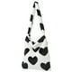 thumbnail image 3 of Bolso Hombro Vintage Bolso Bandolera Invierno Felpa para Mujer (Corazón Negro), 3 of 9