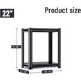 thumbnail image 2 of 2-Tier Heavy Duty Metal Storage Shelf 16"W x 10"D x 22"H Black, 1000LBS Capacity Adjustable Steel Shelving Unit with Double-Layer Panels & Thickened Columns for Home Kitchen Commercial Office, 2 of 8