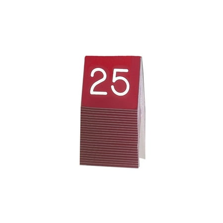 cal mil 269a 1 red and white engraved table tent numbers 1 25