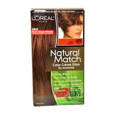 L Oreal Paris Natural Match Hair Color 4r Dark Auburn 1 Application Hair Color