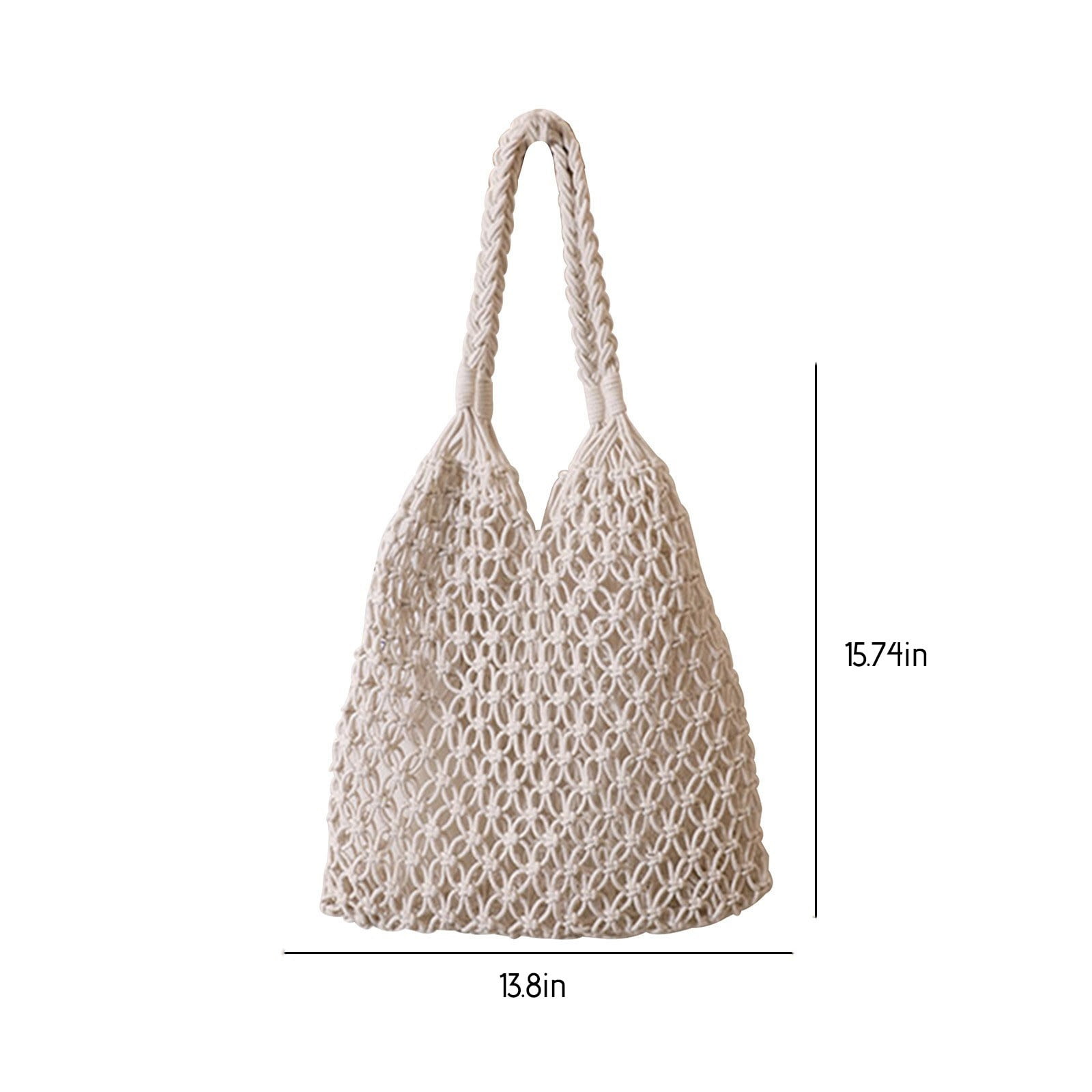 Specollect Clearance 2Pcs Crochet Backpack Flap Drawstring Shoulders Bag Summer Beach Woven Tote Bag, Straw Rattan Raffia Bucket Bag, Handmade Basket Handbag