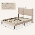 thumbnail image 7 of Bedroom Furniture Set - Includes Queen Bed Frame, Nightstands Set of 2 with Charging Station & Double Wide 6-Drawer Dresser - Modern Storage Solution for Stylish Home Decor, 7 of 7