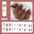 thumbnail image 2 of Rynn&Rae W934 Almond Short Medium Long Press on Nails Tips Full Cover Fake French Blue Black Pink White Red Summer Uñas Postizas 24 ct/pk, 2 of 4