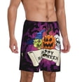 thumbnail image 6 of Mens Pajama Shorts, Halloween Happy and Fun Sleep Shorts Men Pajama Bottoms Lounge PJ Shorts with Pockets, 6 of 6
