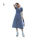 thumbnail image 1 of Vestido de mujer con estampado floral, abertura sexy, gasa sedosa, vestido largo informal, L kenally AP001314-02B, 1 of 7