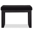 thumbnail image 3 of Bouclair Black Fabric and Wood Bench, 3 of 4