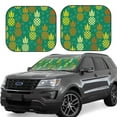 thumbnail image 2 of Uemuo Pineapples1 Printed 2 PCS Car Windshield Sun Shade, Auto Sun Heat and UV Rays Blocker, Foldable Automotive Front Window Sunshade Protector, 2 of 7