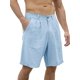 thumbnail image 3 of Lucakuins - Pantalones cortos de lino y algodón para hombre, informales, de corte clásico, con cordón frontal plano, pantalones cortos de playa de verano con bolsillos Lucakuins moda, 3 of 5
