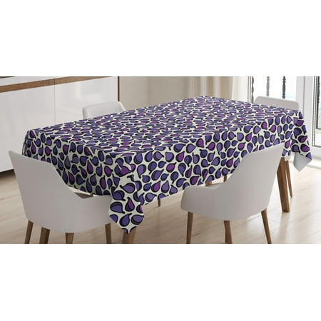 

Fruit Tablecloth Pattern with Abstract Figs in Purple Shades Healthy Eating Dieting Rectangular Table Cover for Dining Room Kitchen 52 X 70 Inches Blue Violet Purple Ivory by Ambesonne