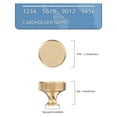 thumbnail image 2 of Paquete de 10 perillas de gabinete de oro cepillado de 1,2 pulgadas Perillas moleteadas para gabinetes de cocina Perillas de cajón doradas Perillas redondas para tocador, 2 of 7