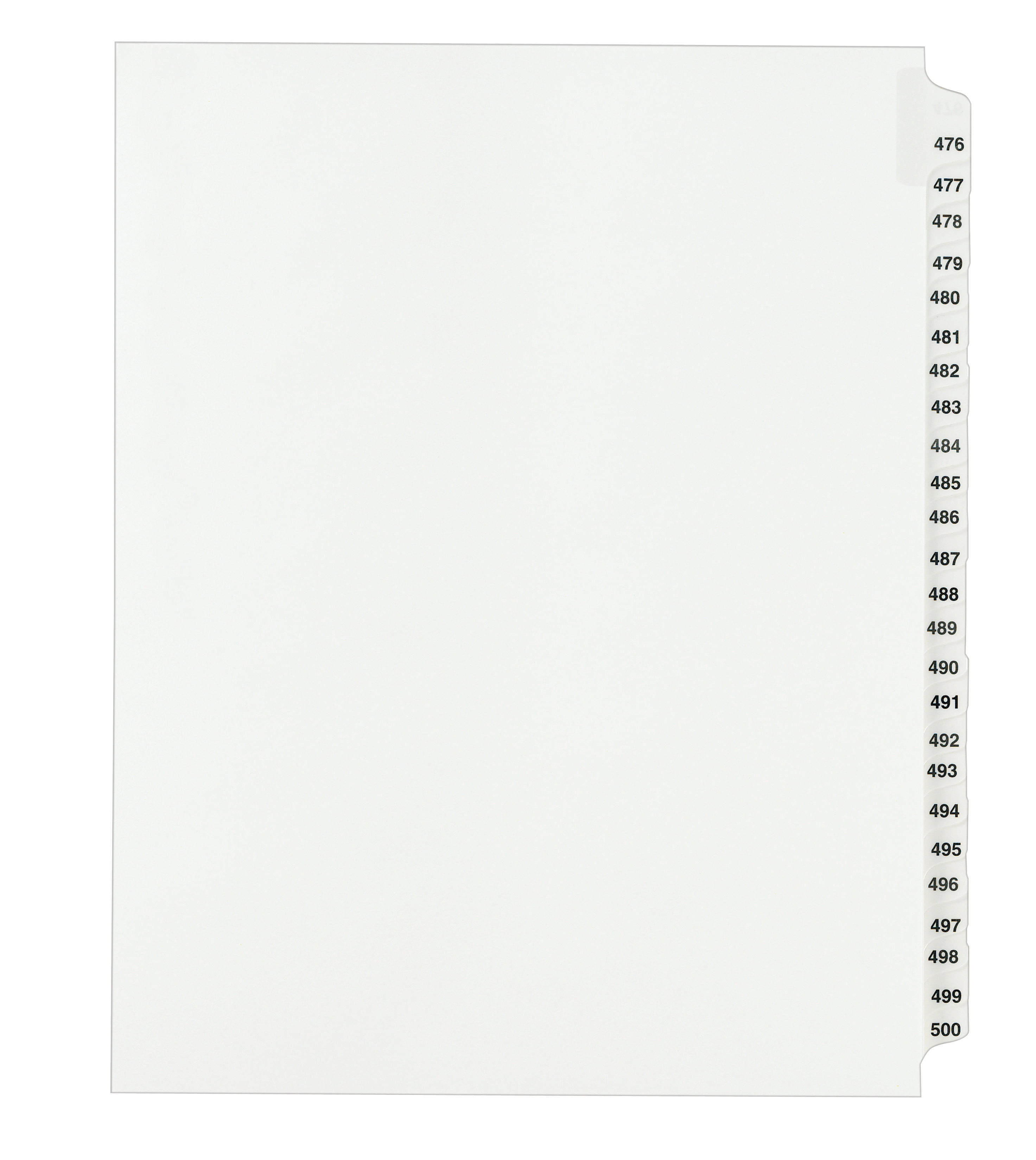 x 11in. Tab Title 3 8 1/2in R Pack Of 25 Side Tab Legal Index Exhibit Dividers Avery 