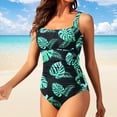 thumbnail image 2 of PEASKJP Maillots de Bain une Pièce pour Femmes UPF 50+ Protection Solaire, Vert m, 2 of 4