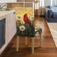 thumbnail image 5 of Xoenoiee Cardinal Daisy Print Stretch Chair Covers for Dining Room, Removable Dining Room Chair Covers Washable Dining Chair Slipcovers Seat Protector for Home Banquet, 1 Set, 5 of 7