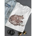 thumbnail image 3 of Cute Cat Sleeping, Kitten T-Shirt Women -Image by Shutterstock, Female Large, 3 of 4