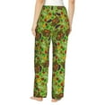 thumbnail image 3 of Goofa Carrot Eggplant Printed Soft Pajama Pants for Women, Wide Leg Comfy Casual Lounge Yoga Pants-, 3 of 9