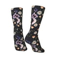 thumbnail image 3 of Goofa Snake And Floral1 Printed Men's Crew Socks, Soft Durable Breathable Moisture-Wicking with Odor Control Cotton socks, 3 of 9